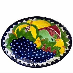 Talavera Pottery Mexico Oval Serving Plate Platter